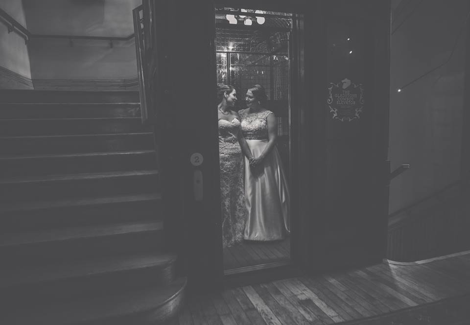 The historic elevator at the Gladstone Hotel