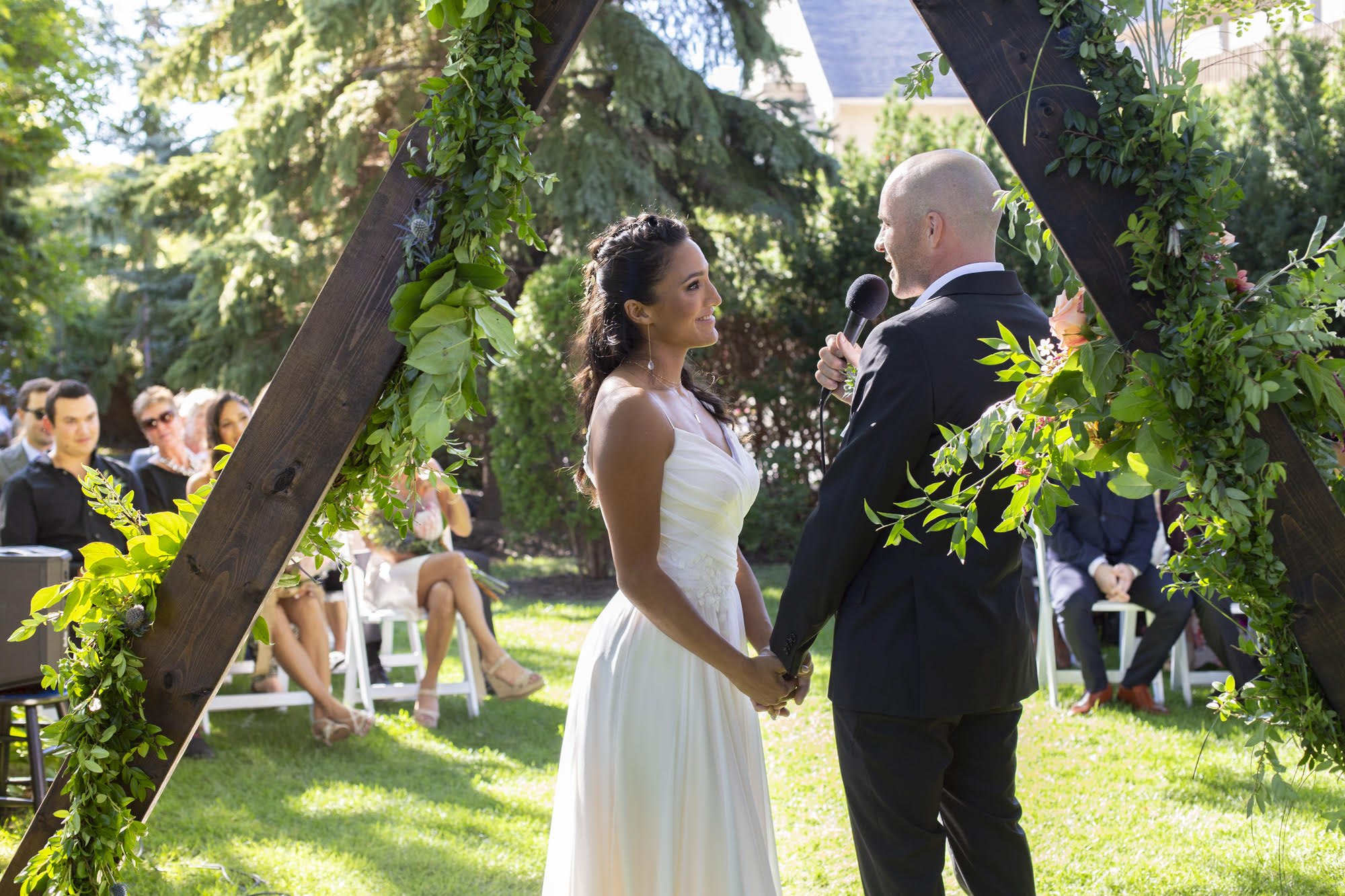 Samantha listening to Jacob's vows.