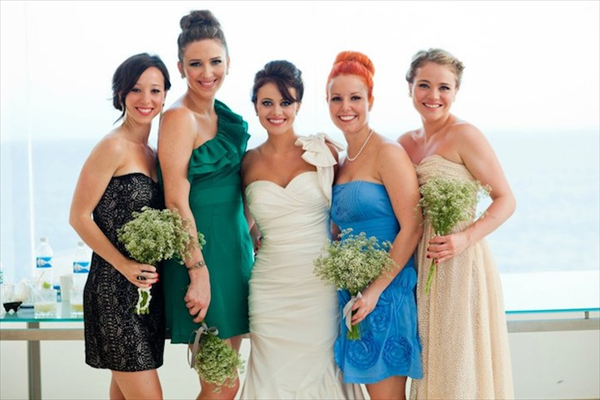 The bride and her party pre-ceremony! Photo courtesy of Chrisman Studios.