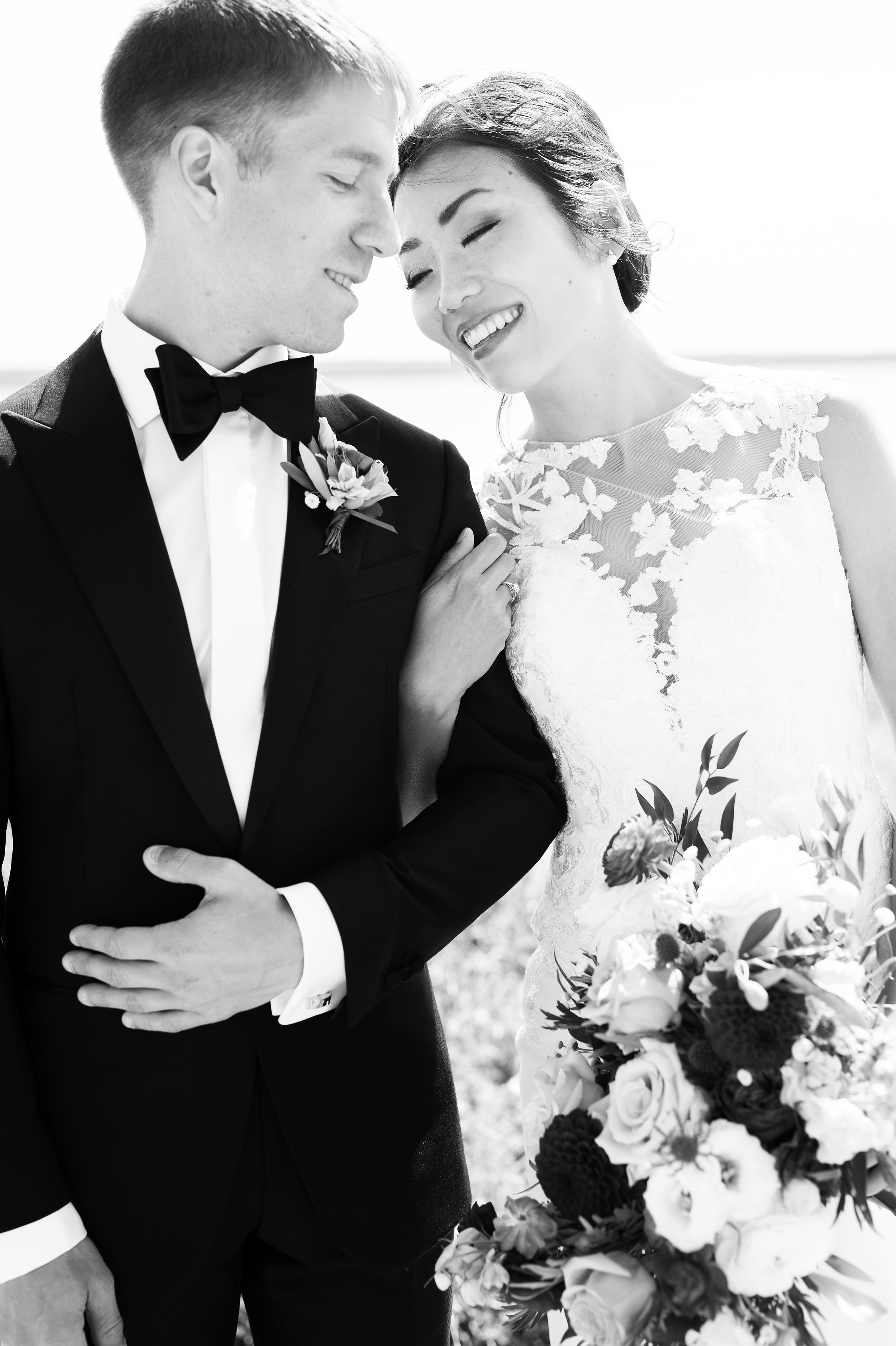 Photo of Mamiko and Aaron, courtesy of Whitney Heard 2018. Flowers by Tina from Living Fresh.