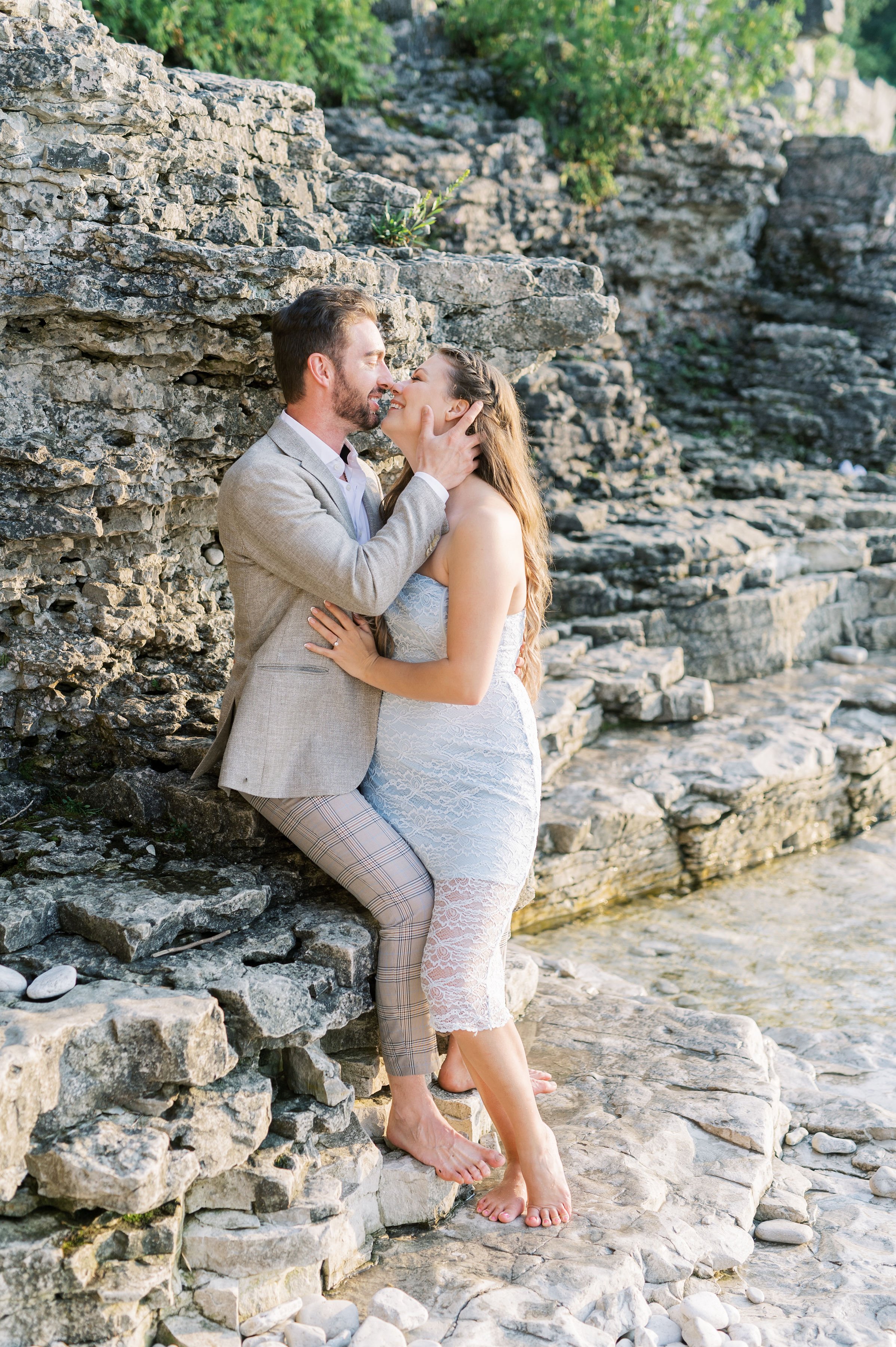 Mercedes and Russel in Owen Sound for their engagement shoot.