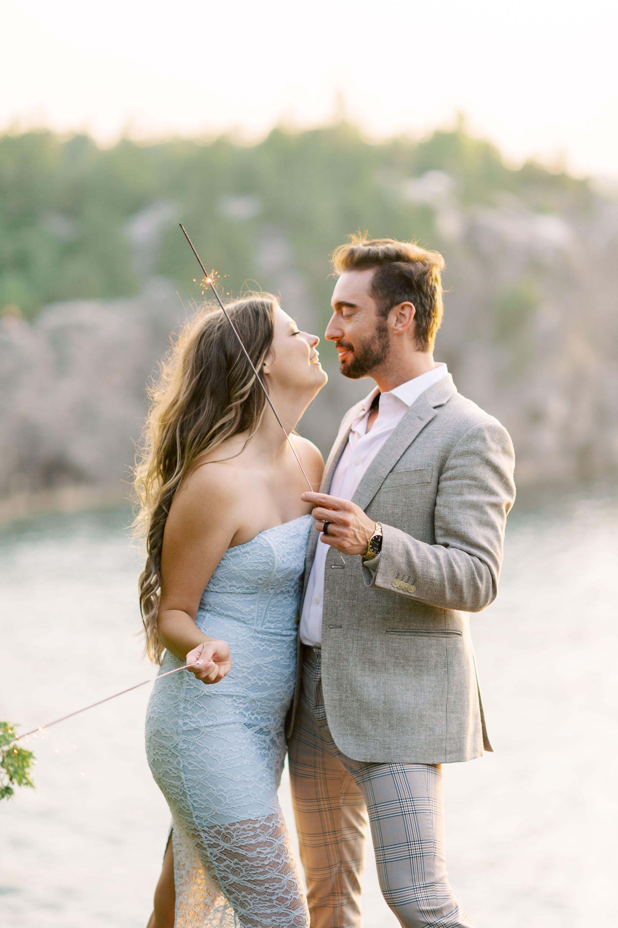 Mercedes and Russel in Owen Sound for their engagement shoot.