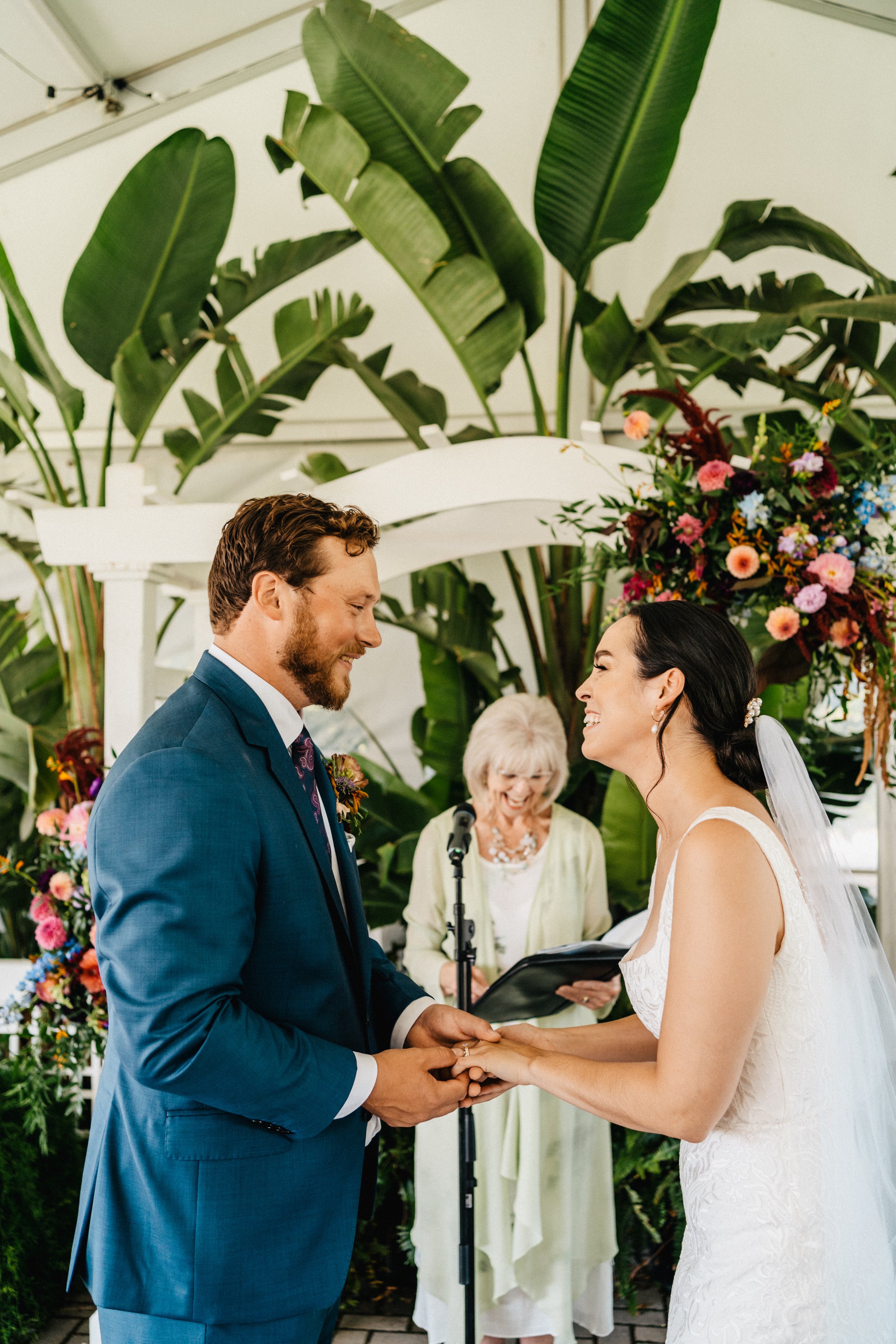 bride and groom say i do!